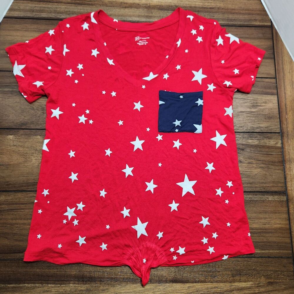 No Boundaries Red, White Blue SS Shirt L(11-13)